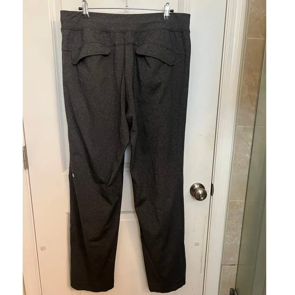 Lululemon Kung Fu Pant 2.0 in Heathered Black Men's XL Yoga Lounge Travel Gym